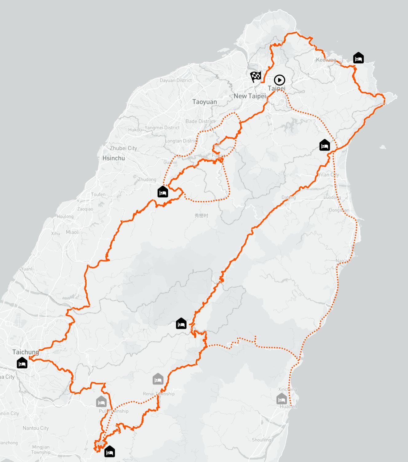 Map of route A
