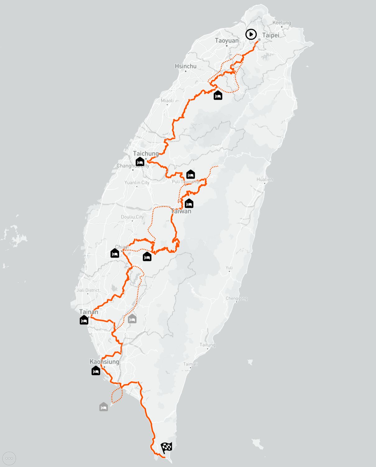 Map of route B